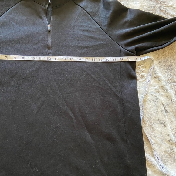 Men’s Adidas 3/4 zip athletic top, Black 100% Polyester size Large - Picture 9 of 11